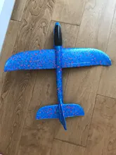 Avión planeador de espuma EVA grande de 48cm, Avión de lanzamiento manual, modelo artesanal, juguete para lanzar avión redondo, regalos para chico