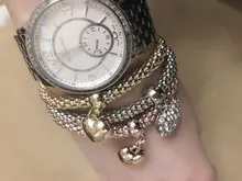 ZOSHI 3 unids/set búho de cristal pulseras de amuleto de corazón y brazaletes de aleación de oro elefante ancla colgantes pulseras de diamantes de imitación para las mujeres