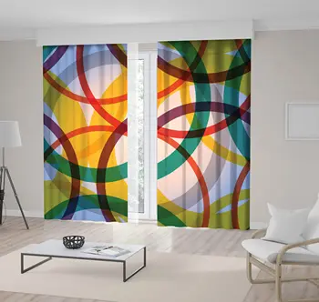 

Curtain Colorful Spiral Pattern Ornate Abstract Graphic Artwork over white Background Red Yellow Purple