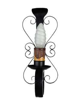 

Sconce 1 light rustic decoration model stonemason forging Black