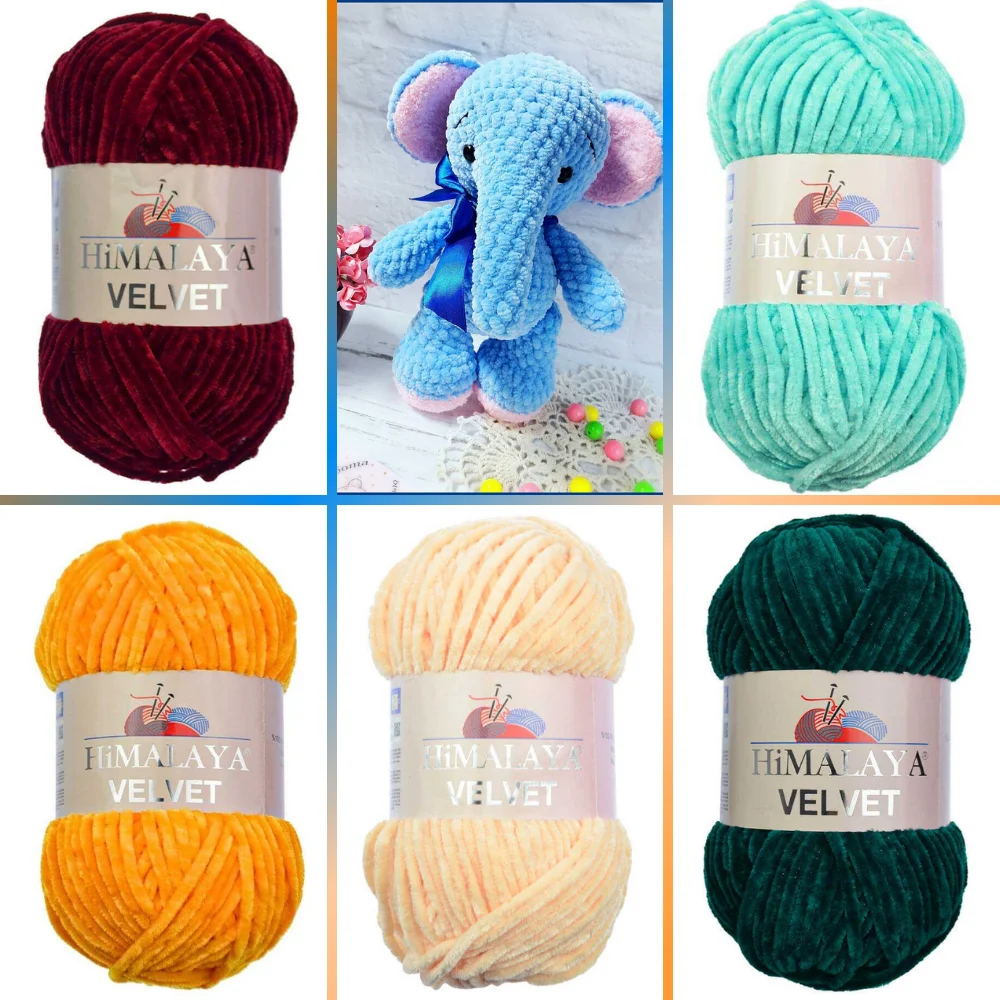 Finger Knitting Yarn - 32 Color Options 120 Meters(100gr) Himalaya Velvet Blanket Booties Beania Accessory Materials Hat Baby products Amigurumi