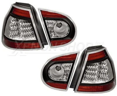 Фара задняя LED, комплект(серебренный/черный цвет) для for Volkswagen Golf V(1K1) 10/03-> Hella- 2VP 009 500-831