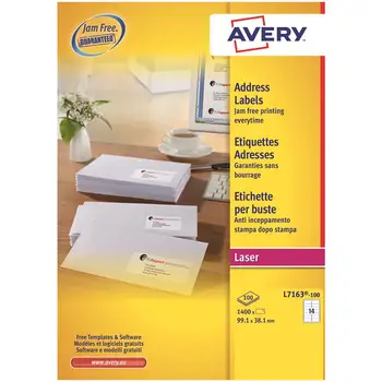 

99x38mm packing 100 pezziAVERY34.18 address labels