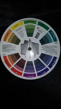 Rueda de papel de Color del pigmento para tatuaje, suministros de tarjeta de papel de 12 colores, guía de mezcla de tres niveles, círculo Central giratorio, accesorios para tatuaje de uñas, 1 Uds.