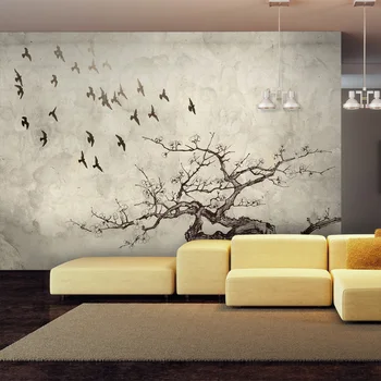 

Wall mural-Flock of birds - 300x231 cm