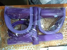 HKG-banda de resistencia de 4 tubos, cuerda elástica para tirar hacia arriba, gimnasio, ejercicio, Pedal, articulación del tobillo, equipo de Fitness para pérdida de peso