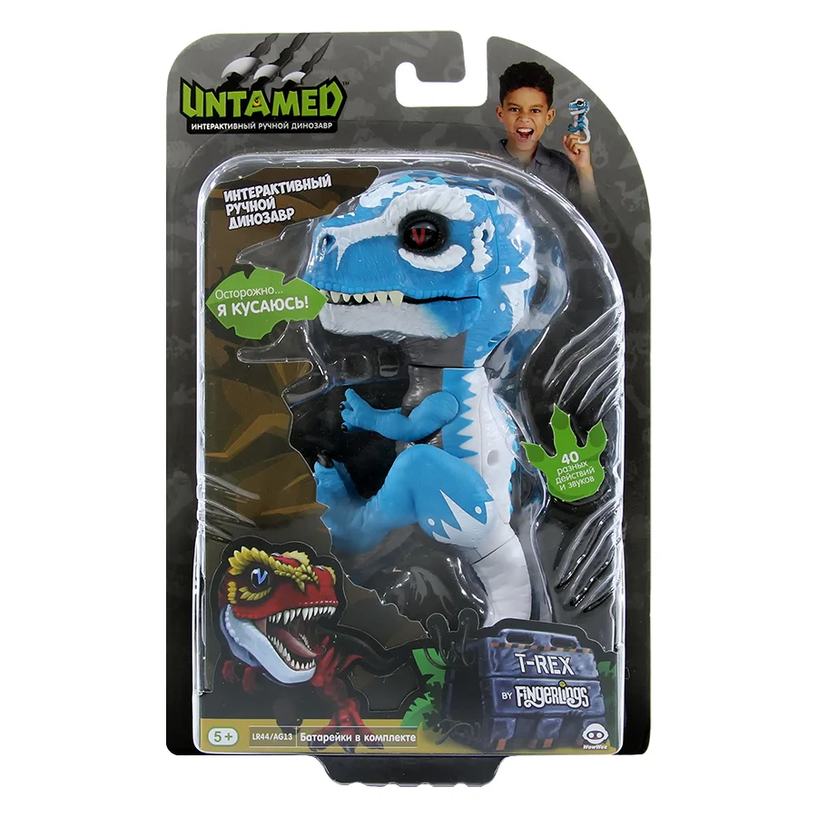 Игрушка динозар интерактивный электронный Айронджо, 12 см FINGERLINGS 3785