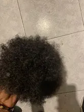 8 pulgadas Afro corto Puff moño de pelo sintético Chignon pelo para las mujeres de cola de caballo rizado peinado Clip de extensiones de cabello