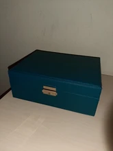 Caja de almacenamiento de joyas de cuero PU, embalaje multifunción portátil de estilo europeo con cajón, regalo de invierno