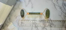 Rodillo de Jade de piedra Natural para masaje Facial, rodillo de Jade de doble cabeza para relajación de cuello cuerpo y adelgazamiento, herramienta de levantamiento Facial