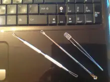 Removedor de espinillas y nariz con acné, utensilio para quitar espinillas y comedones, aguja para quitar acné, acero inoxidable