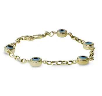 

5 eyes Gold Amulet Child Wristbands 01-660-CSR068