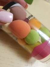 Maange10 Uds Mini Foam-Puff de polvo grande, belleza, licuadora, base correctora, crema suave, en húmedo y seco, doble uso