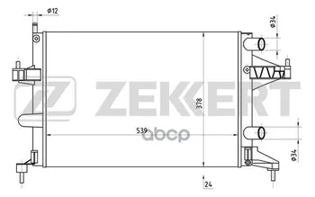 

Radiator OHL. DV. Opel Corsa C 00-tigra B 04-zekkert art. mk-1152