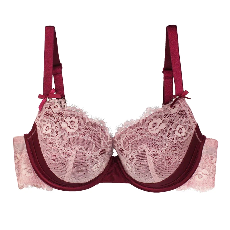3 Color Plus Size Women Bra 3/4 Cup Underwire Brassiere Ladies Sexy Bralette Push Up Bras Women Underwear 36-46 D-DD-DDD-E-F-G