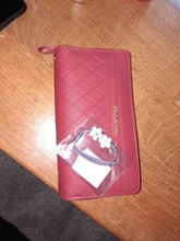 Cartera larga de piel sintética para mujer, monedero cartera borla, tarjetero, bolso de mano tipo monedero