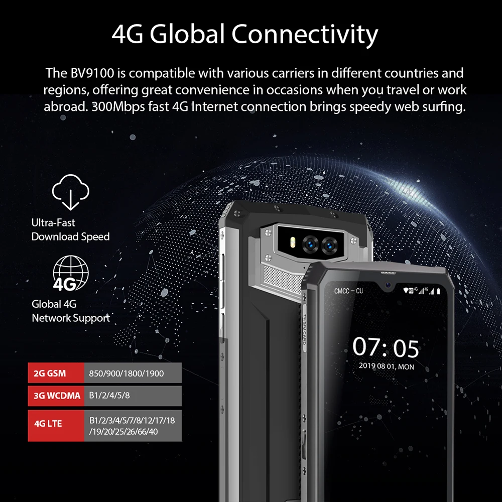 Blackview BV9100 IP68 водонепроницаемый мобильный телефон 13000 мАч 30 Вт Быстрая зарядка 4G мобильный телефон MTK6765 4 Гб+ 64 Гб 16,0 Мп прочный смартфон