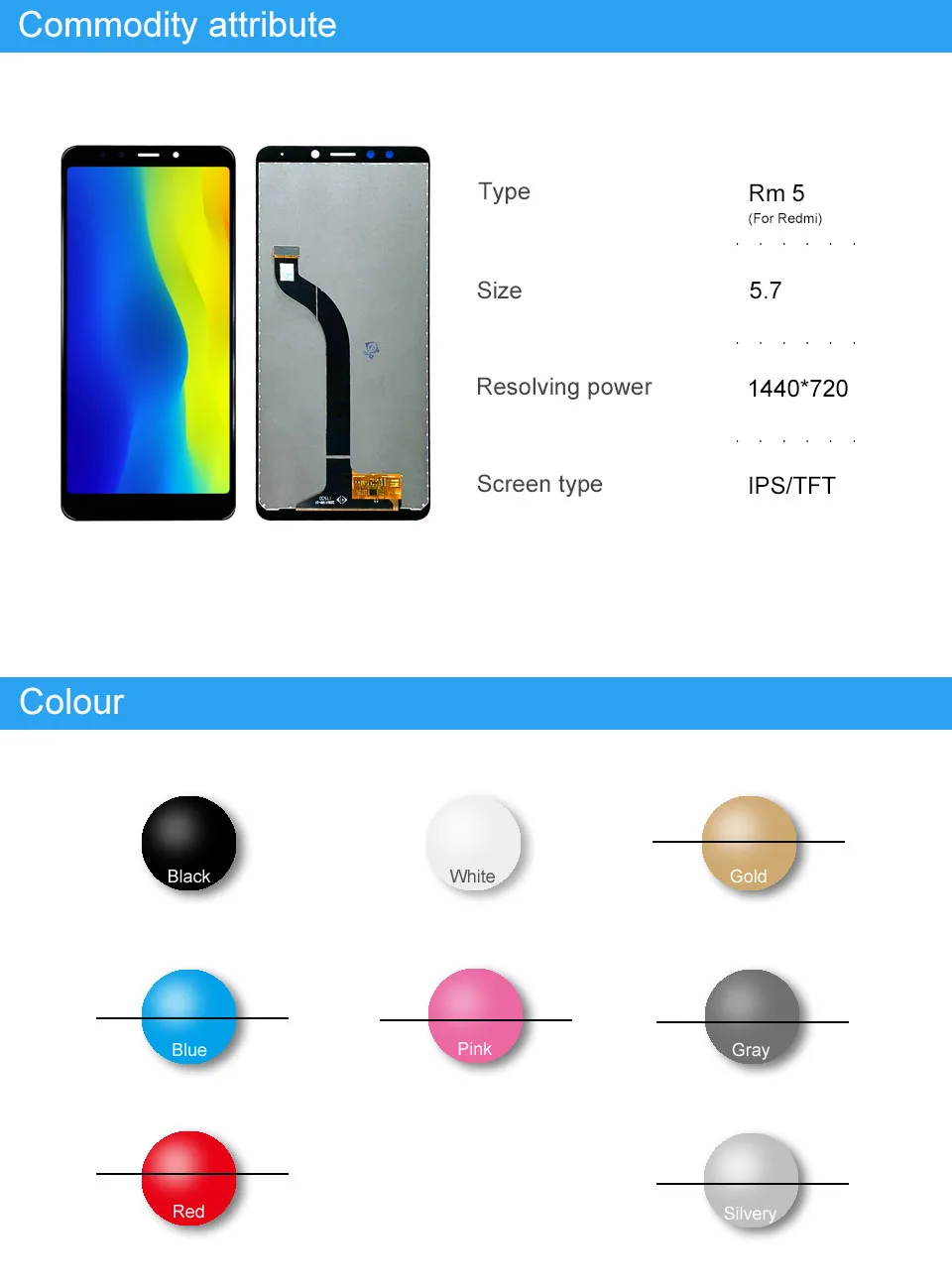 10pcs 5.7 for Redmi 5 Lcd Replacement Repair Parts Full LCD For Xiaomi For Redmi 5 LCD Display Digitizer Touch Screen Assemly