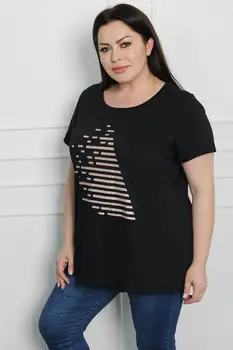 

Sans Textile Women 'S Black Cotton Fabric Front Detailed Sports Blouse 65 N15686