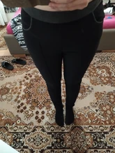 Pantalones de pitillo de talla grande para mujer, polainas de invierno cálidas de terciopelo grueso, ceñido de cintura alta, mallas femeninas, 90H, S-4XL