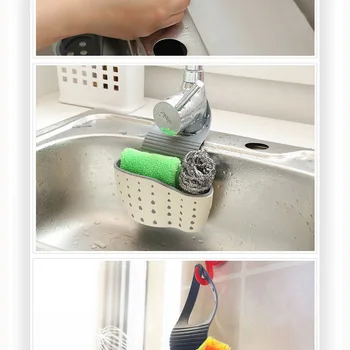 

50 Pcs Hanging Storage Drain Basket Portable Sink Organizer Rack Sponge Holder Kitchen WBDHLS