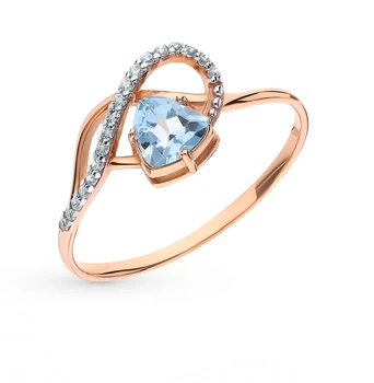 

Gold ring with cubic zirconia sunlight sample 585
