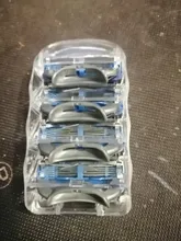 Gillette-Cuchillas de afeitar para hombre Fusion, 5 capas, cuchillas de seguridad, acero inoxidable, cuidado de la cara, 4 unidades