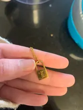 Collar de acero inoxidable chapado en oro para mujer, cadena de eslabones en O chapado en oro, regalo de cumpleaños para mujer