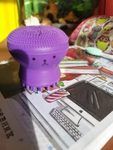 Cepillo de silicona para limpieza facial, limpiador de poros en forma de pulpo, exfoliante, eliminador de espinillas, cepillo de masaje facial Suave, 12 colores