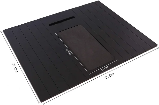 소파의 편안함과 편의성을 위한 가죽 기반 전화 홀더가 있는 팔걸이 트레이 테이블