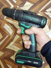 Taladro de impacto inalámbrico de 21V, destornillador eléctrico de mano, batería de litio de 1500 MAh, herramientas eléctricas de bricolaje para el hogar