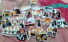 10 50 100 unids/pack Japón Anime de dibujos animados Anime tee pegatinas estética portátil bicicleta guitarra Skateboard impermeable adhesivo