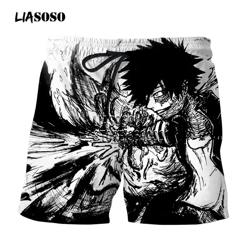 LIASOSO/мужские шорты с 3D принтом Todoroki Shouto Bakugou Katsuki, повседневные шорты, пляжные шорты, летние шорты X2796