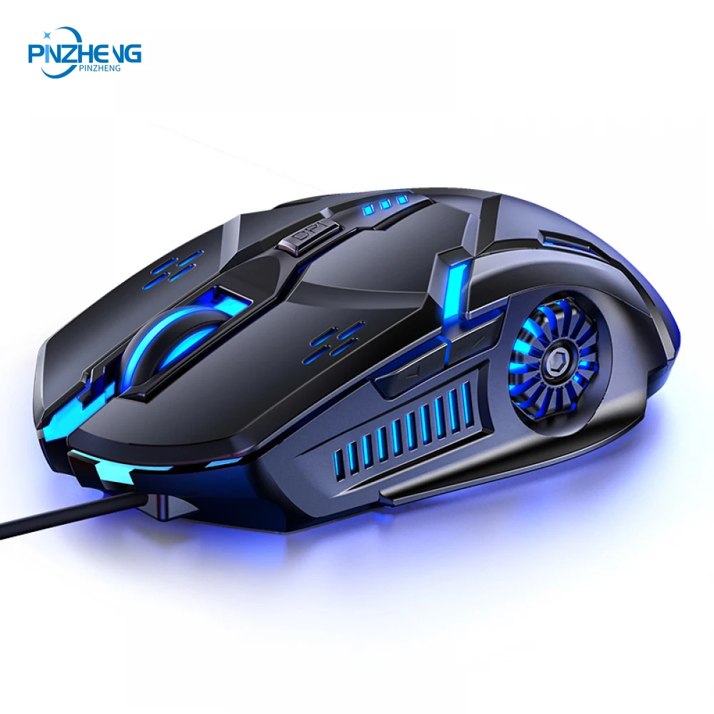 

PINZHENG Wired Mouse 3200DPI 6 Buttons 7 Color Breathing Light Silent Gaming Mouse USB Cable Mouse For Laptop Desktop Computer