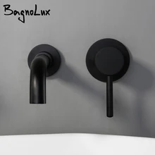 Wash Basin Bathroom Faucet Hot And Cold Water Wall Mount Mixer Sink Tap Swivel Spout Bath With Modern Single Lever Handle 1085