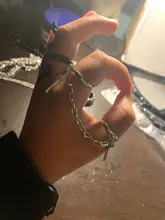 Punk Hip-Hop Cruz anillo de plata Chapado en Color Retro Cadena de dedo anillo de joyería ajustable regalo para Unisex anillo partido anillos