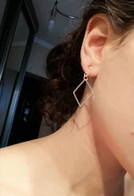 Aretes geométricos de Metal sin agujero, Clips para las orejas redondos/triangulares/cuadrados/hexagonales/pentagrama, pendientes sin Piercing CE209