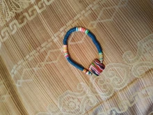 VONNOR-Pulseras hechas a mano de arcilla polimérica para mujer, joyería Bohemia, pulsera de hilo de cristal con piedras de concha, accesorios para mujer