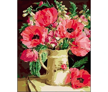 

Painting by numbers on canvas 40x50 cm "bouquet of flowers in a jug" Red Cat q996
