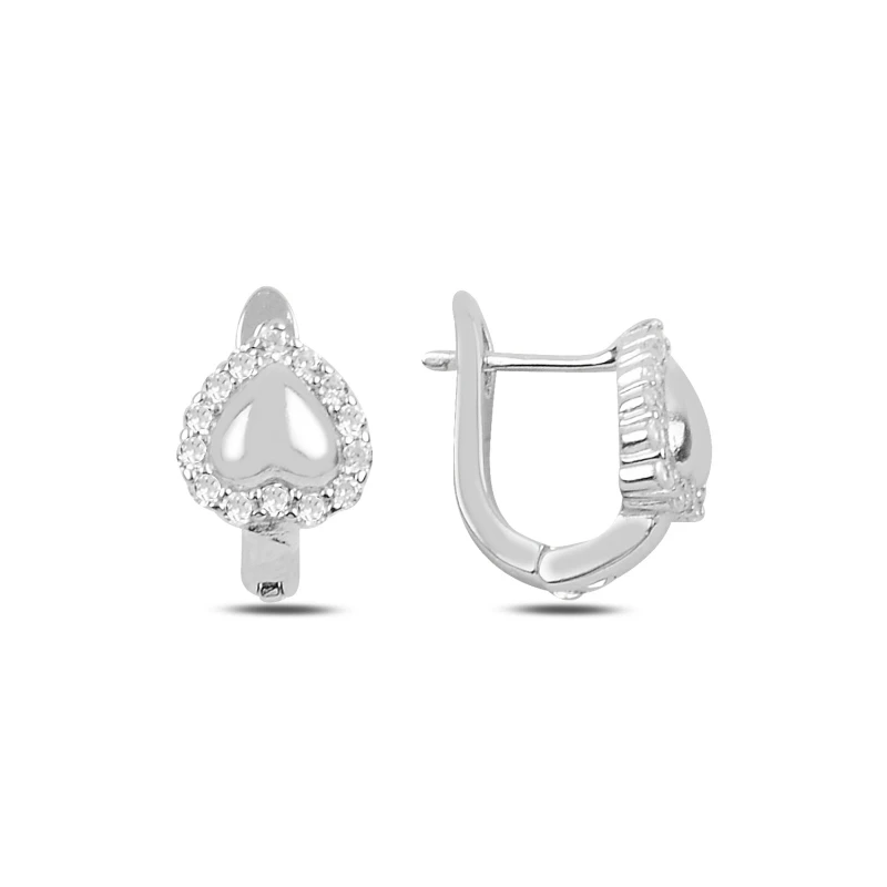 

Armagano Zircon Cubic Zirconia Heart J Earrings