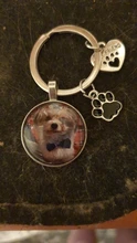 Llavero personalizado con foto de perro, colgante de cristal de perro y amor, Mini llavero de corazón, llave de coche, regalo de recuerdo