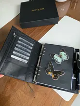 Moterm-Agenda de anillos de lujo con carpeta de anillos plateados, organizador de Agenda, diario, Bloc de notas, cuaderno de bocetos, A5, 30 MM, nueva serie