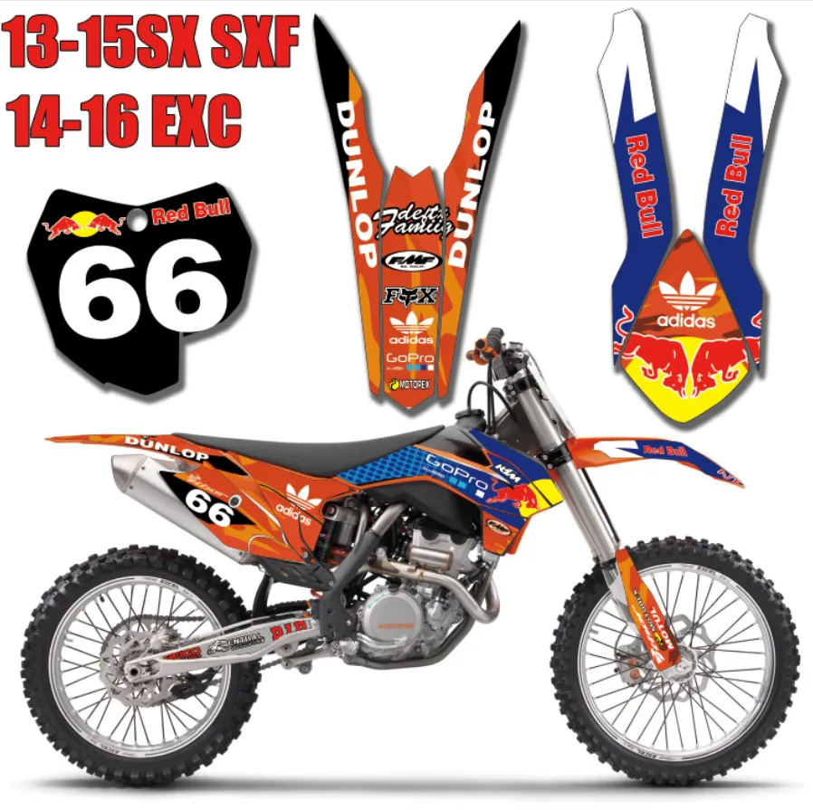Мотоциклетная команда Графический и Фоны Наклейка Стикер Наборы для KTM EXC excf XCW SX SXF XC XCF 2013