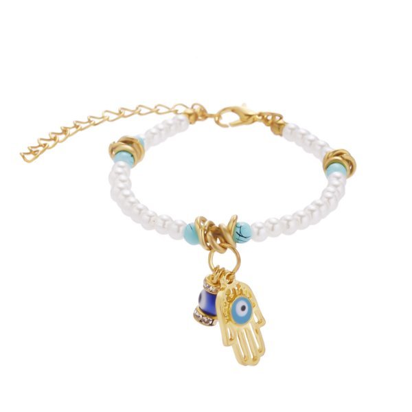 Simple Multilayer Pearl Bracelet for Women Ins Temperament Sweet Pendant Bracelets Jewelry Girls Party Gift Dropshipping
