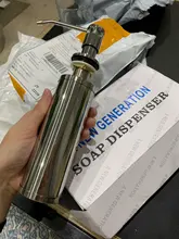 Liquid-Soap-Dispenser Bottle Sink Pump Stainless-Steel Complete Kitchen Counter Deck