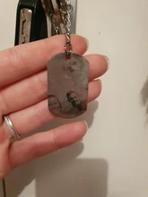 Atoztide-llavero de corazón de acero inoxidable personalizado, Color plateado, Dag, llavero de etiqueta grabado de palabras, regalo de joyería