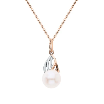 

Gold pendant with pearls cultured sunlight sample 585