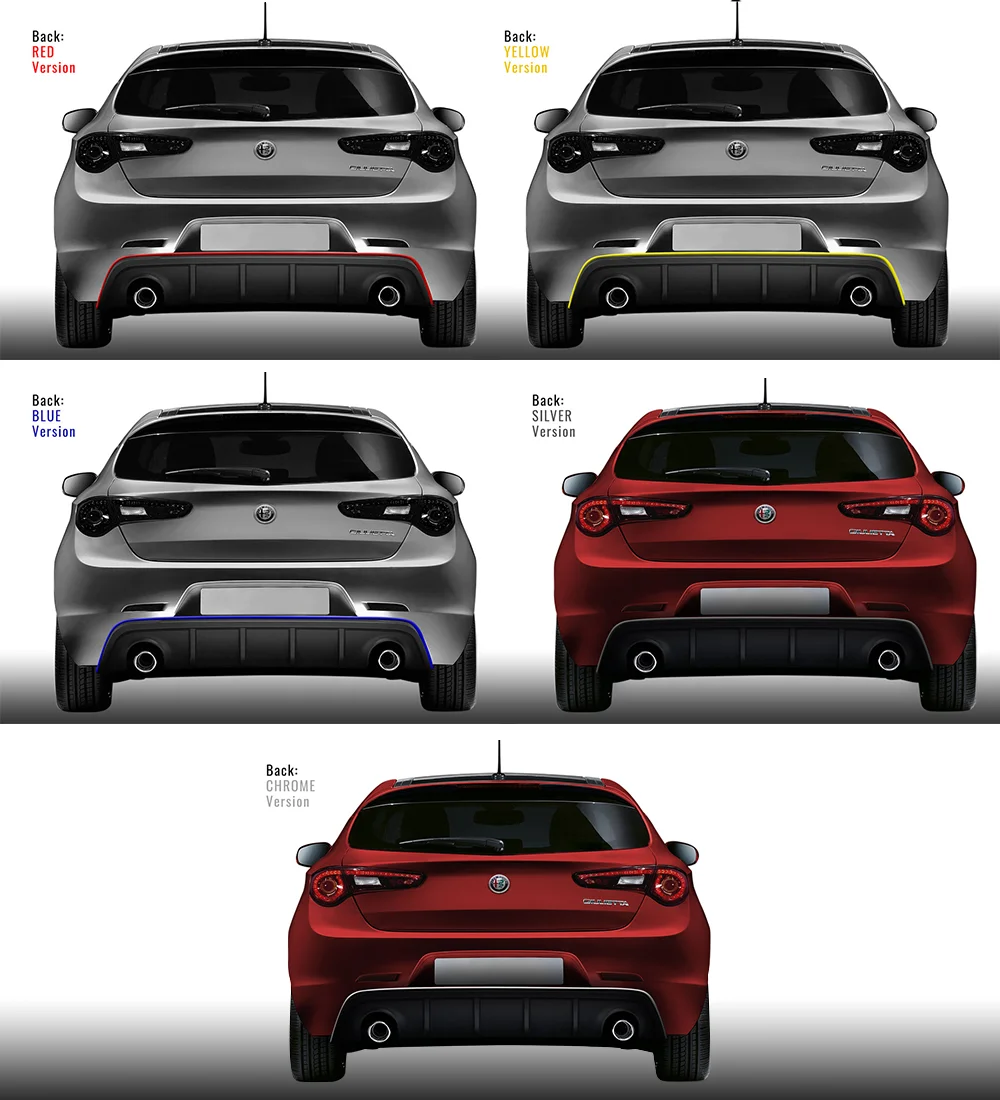 Alfa Romeo Giulietta Achterbumper Sport Sticker - Vooraanzicht