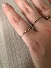MANGOSKY-Anillo de titanio fino para dedo, anillo de oro de 1MM, 1 Uds., venta al por mayor