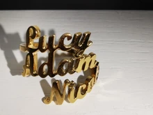 Letdiffery-anillos de doble nombre personalizados para mujer, anillos de boda ajustables de acero inoxidable, regalos de compromiso únicos